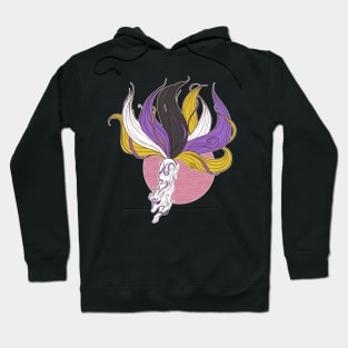 Nonbinary Pride Kitsune Hoodie